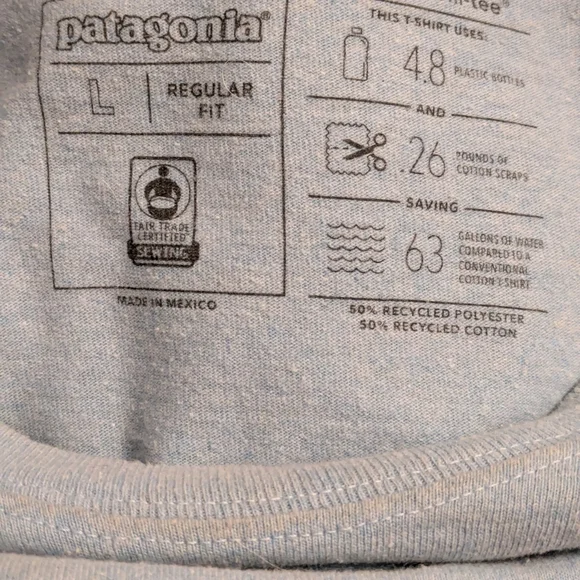 Patagonia Responsibili-Tee Trout Fish Graphic T-Shirt Large - Picture 7 of 7